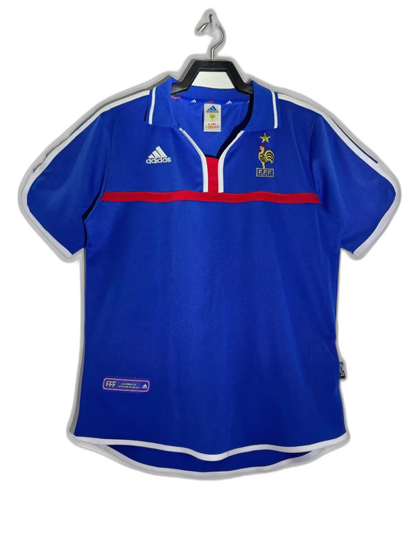 France 2000 I Home Jersey - Retro Version | Free Shipping + Keychain Gift