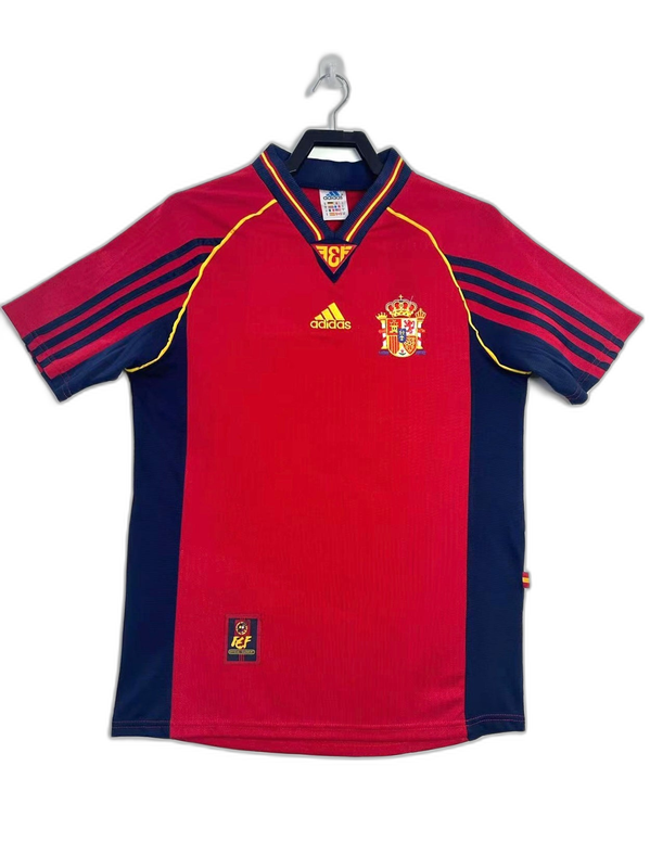 Spain 1998 I Home Jersey - Retro Version | Free Shipping + Keychain Gift